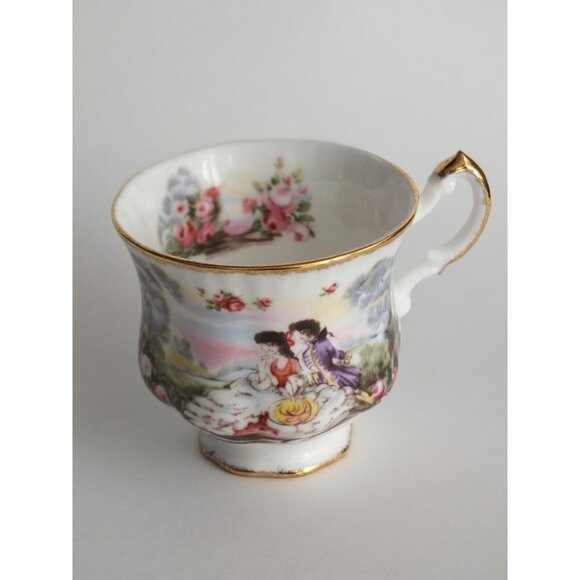RARE Paragon Teacup and Saucer Marlborough Courting Couple Made in England   - Picture 5 of 16
